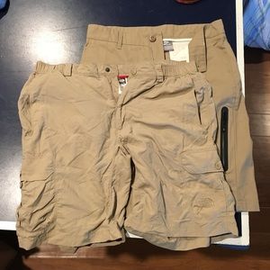 2 Nike + The North Face khaki performance shorts.